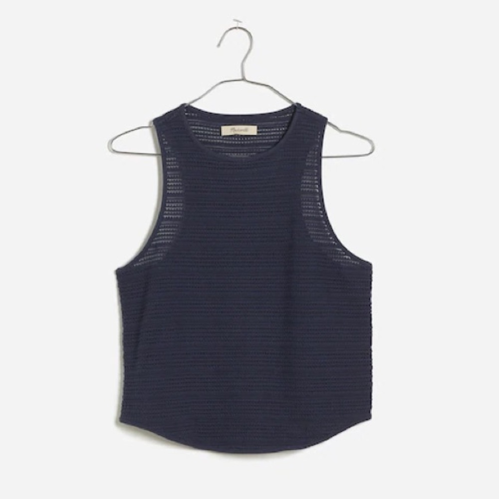 Madewell Crochet-Knit Cutaway Tank